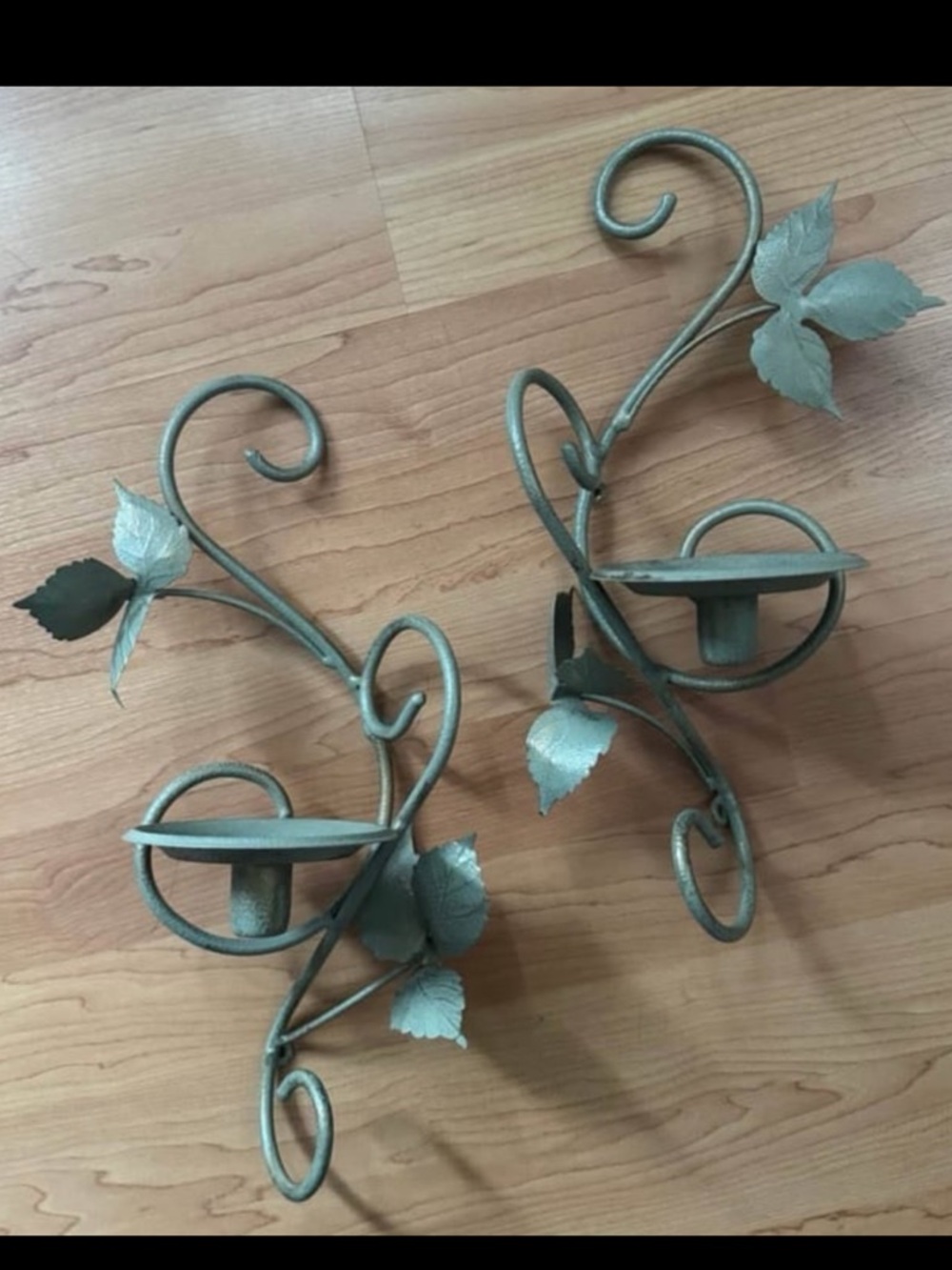 Leaf Wall Art Candle Holder Wall Sconce Plaque Set of 2 Candlestick Holder 14”